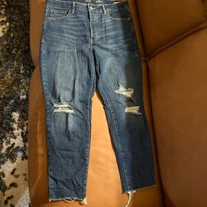 Old Navy Women's Straight Leg Jeans - Medium Blue